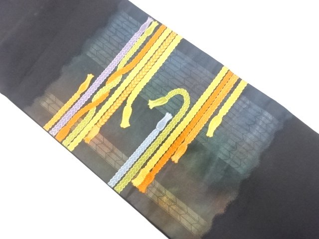 JAPANESE NAGOYA OBI / WOVEN KUMIHIMO CORD PATTERN